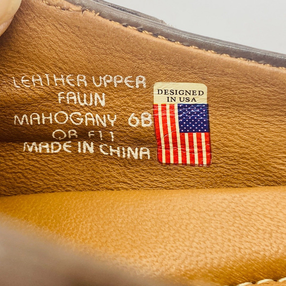 KALSO EARTH SHOE Fawn Mahogany clog style mules Women's 6B Brown Leather Slip-on - Picture 8 of 11